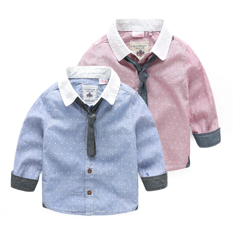 Chemise garcon YIQIBAOBEI à manche longue - Ref 2074820 Image 1