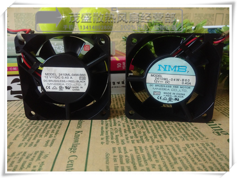 原装NMB6025 2410ML-04W-B60 12V 0.40A 6CM厘米双滚珠大风量风扇