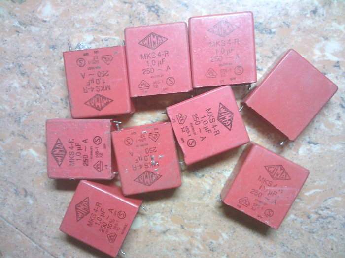 拆机 威马WIMA MKS4系列 250V 1UF 发烧耦合薄膜电容