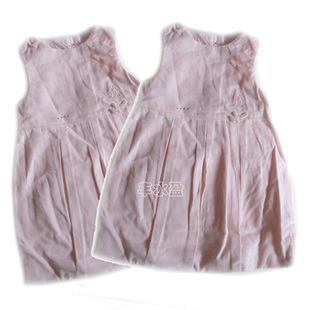 特~春夏法单纯棉内衬天鹅绒幼童连衣裙开襟裙