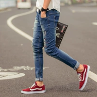 Quần tây nam Czwei2015 phiên bản Hàn Quốc của quần dài Quần short nam quần jeans cỡ lớn - Quần jean quần áo nam