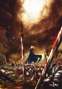 日本动漫海报 圣杯之战命运之夜Fate/stay night动漫装饰画D7501C