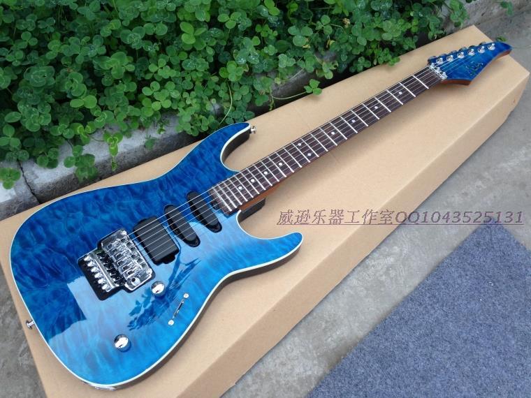 水波纹 电吉他  蓝色双摇电吉他在类目 乐器/吉他/钢琴/配件, 西洋乐器, 西洋弦乐器, 吉他-电吉他中 - 来自Buy2taobao.com提供专业的淘宝代购服务
