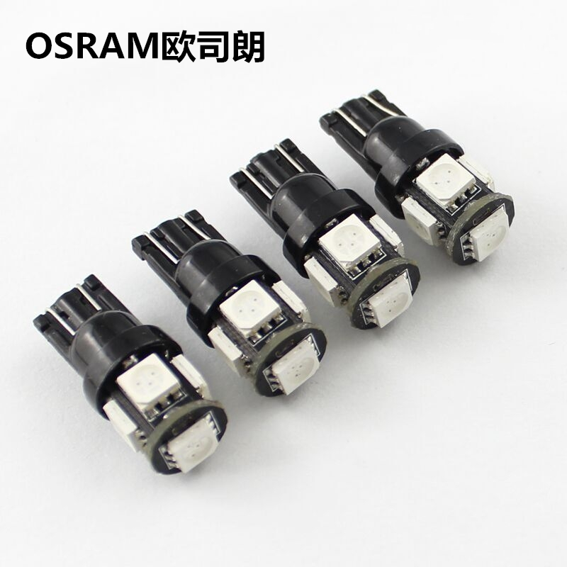 仪表盘空调灯里程背景灯排挡灯12V插泡T10T5LED汽车仪表灯灯泡