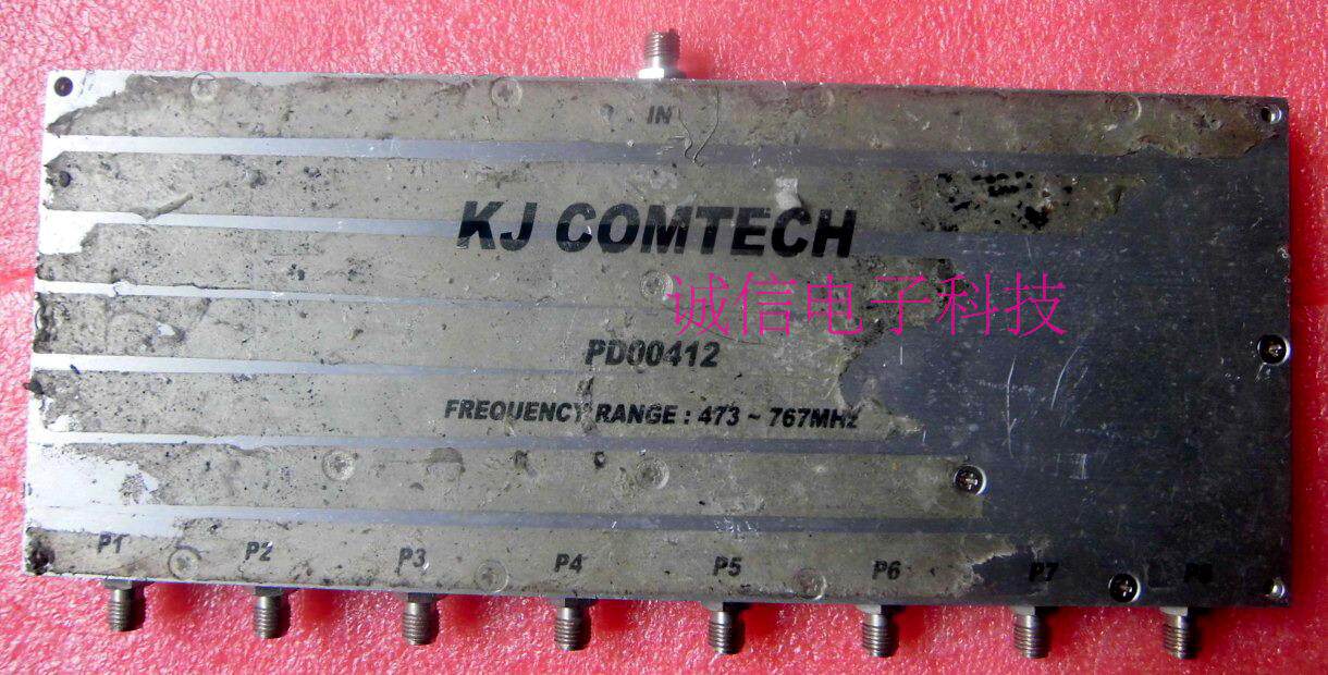 进口kj comtech PD00412 473MHz-767MHz 1W 一分8同轴宽带功分器