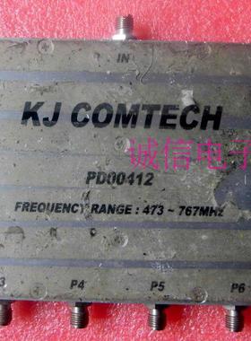 进口kj comtech PD00412 473MHz-767MHz 1W 一分8同轴宽带功分器