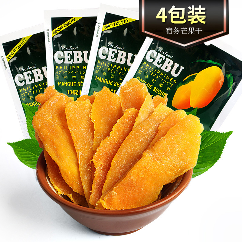 菲律宾进口 CEBU宿雾网红芒果干果肉100g*4包 宿务新鲜果脯特产