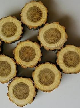 diy手绘装饰木头拍摄年轮道具