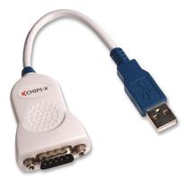 FTDI  CHIPI-X10  DB9-USB-D3-M 电缆, USB - DB9公RS232, 10CM