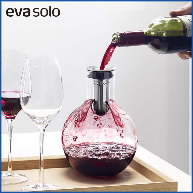 丹麦evasolo红酒醒酒器实用 0.75L快速大容量北欧家用储酒器玻璃