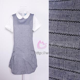 清！艾摩*林夏装新款学苑风潮娃娃领显瘦大码女装气质淑女连衣裙