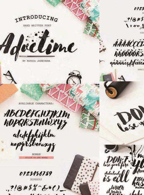 F0032英文字体格式PS素材LOGO海报平面设计 英文手写字体