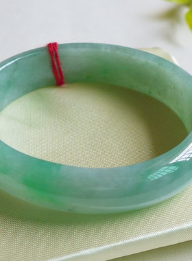 梦晶楼翡翠70511新品缅甸天然翡翠a货老坑揭阳女带证贵妃镯54圈口