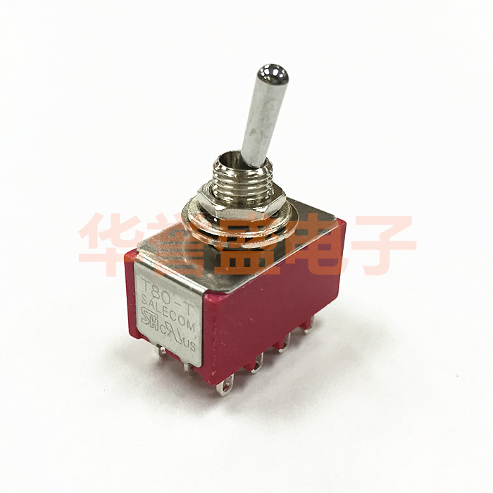 台湾兴瀚 SH salecom 钮子开关 T80-T T8401-SEBQ 进口 12脚2档