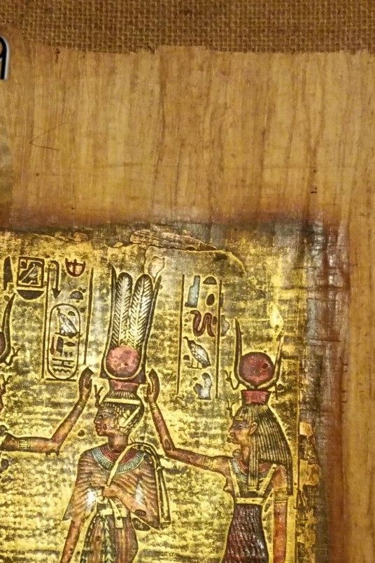 包邮收藏级进口埃及纸草画名家作品3040 洗礼