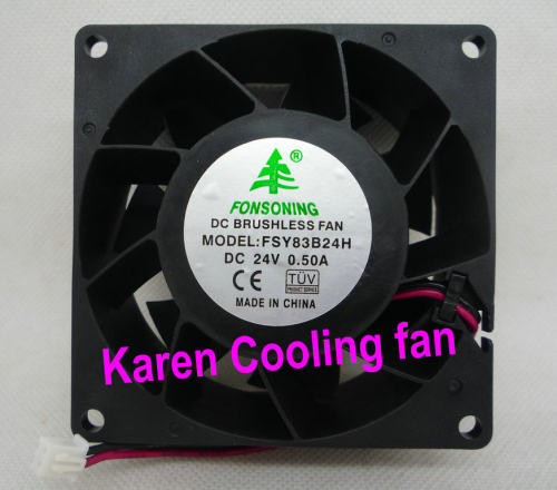 全新FONSONING FSY83B24H 8038 24V 0.5A 8cm 变频器风扇HZDO