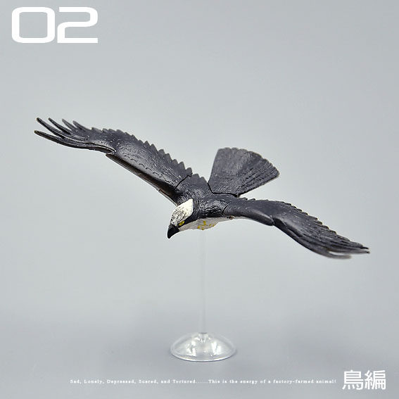 【绝品】日本正版扭蛋盒蛋 南极鹗 拼插玩具 仿真鸟类 6cm