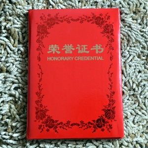 烫金 荣誉证书 皮面奖励颁奖证书 光荣证书 免费打印