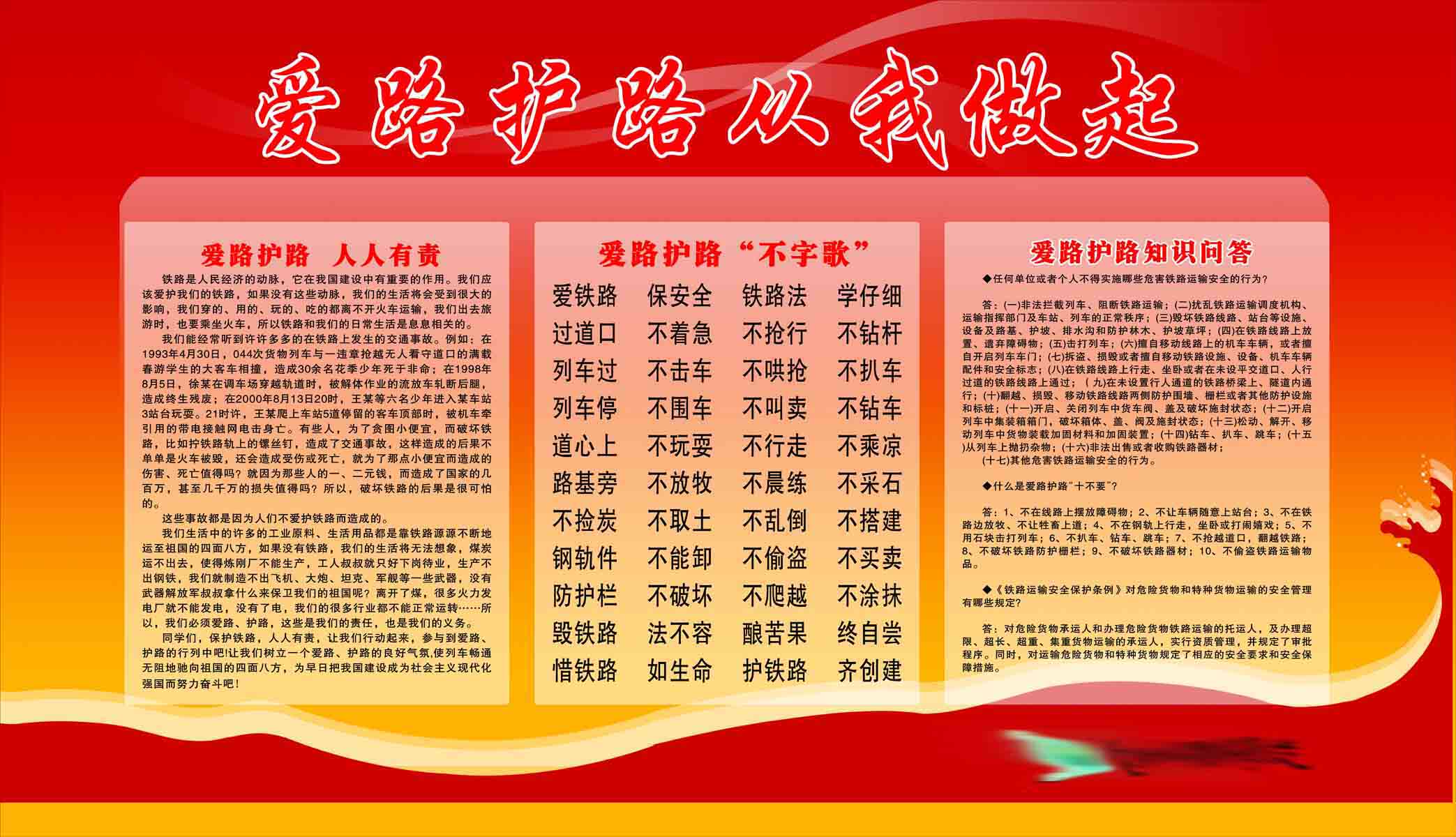 209海报印制展板素材76爱护公路从我做起