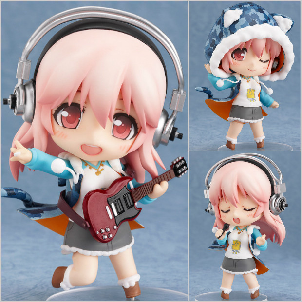 热血玩具模型手办 gsc 粘土人 252 超级索尼子 朋克吉他 q版人偶