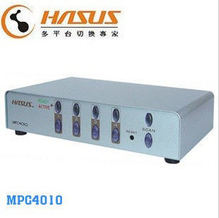 海硕HASUS|4口自动桌面式PS/2 KVM切换器|MPC4010 4口KVM原装正品