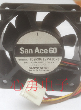 原装正品Sanyo/三洋散热风扇109R0612P4J071 12V 0.47A 6025 4线