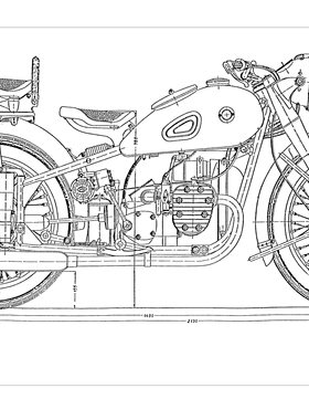 E 长江750德国苏联m72侉子侧边三轮摩托车平面图详细尺寸发邮箱