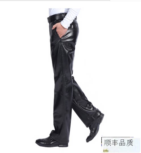 Pantalon cuir homme droit pour automne - Ref 1484328 Image 1