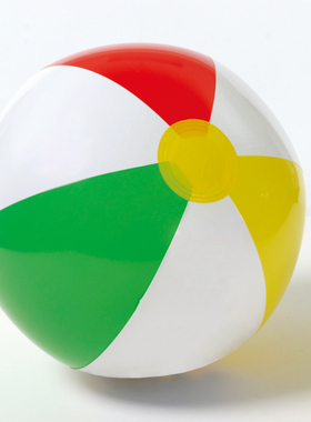 INTEX四色沙滩球59010/59020/59030 海滩球透明充气球2个以上包邮