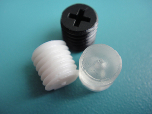 PC塑料螺丝内十字无头螺丝 机米螺钉平机紧定本色透明黑色M7M10*7