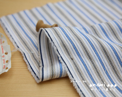 日本进口条纹蓝色布料