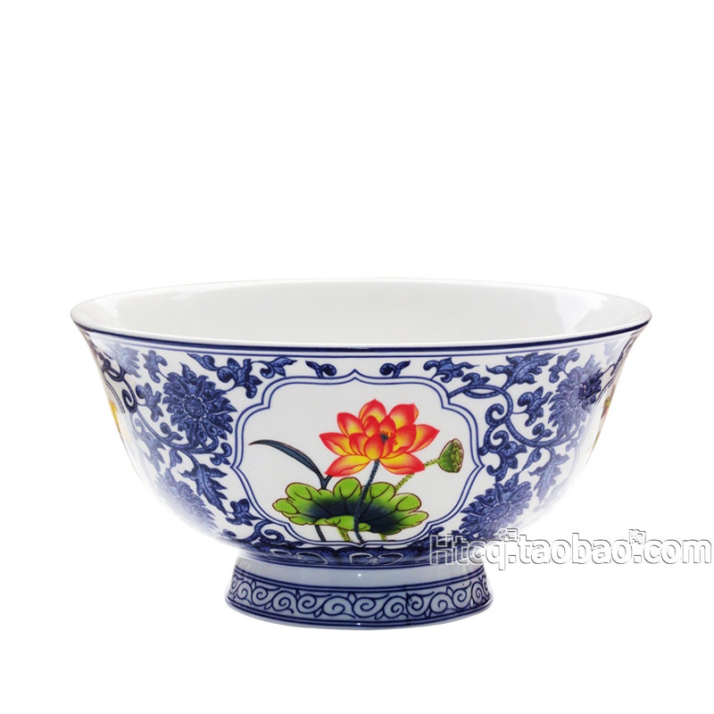 青花仿古骨瓷饭碗面碗