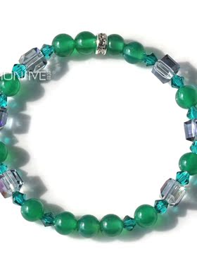 日韩风天然手串多色玉髓玛瑙珠