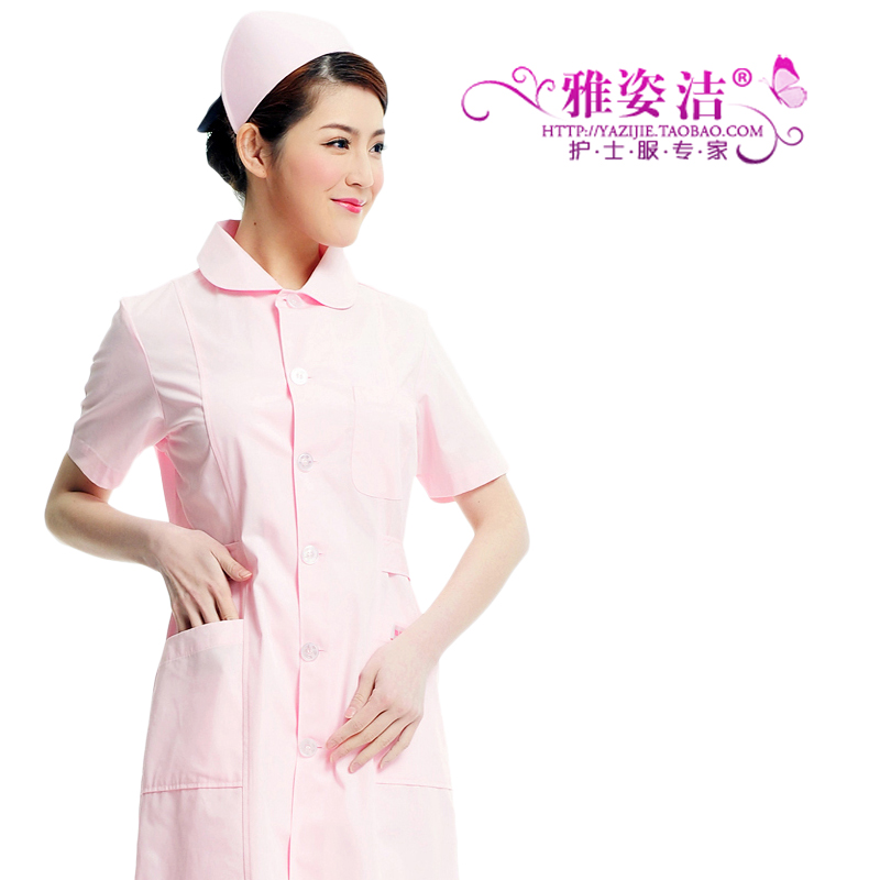 护士服短袖白大褂工作美容服