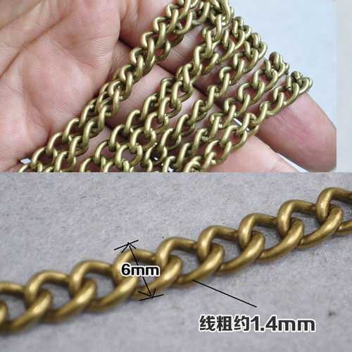 古铜色DIY材料 DIY链条 金属链条 手工材料 饰品配件 复古 肩章