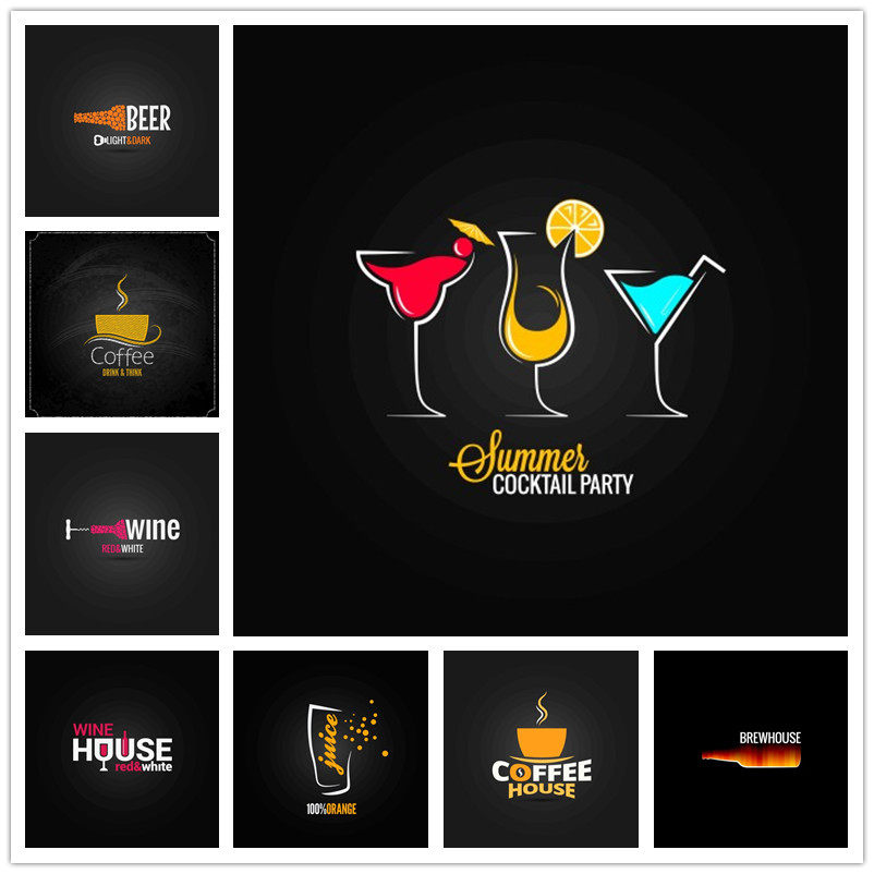 A0107 Vector Food coffee Cocktail Beer Simplicity LOGO poster menu element AI Design Materialin the Business affairs/Design Services, Design Services, Design Material/Source Files category - from Buy2taobao.com to provide professional Taobao agent buy service