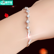 925 silver bracelet female Korean fashion jewelry Amethyst bracelets Silver Jewelry Accessories Chinese Valentine''s day gift for girlfriend