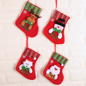 圣诞装饰品圣诞袜老人雪人礼物袋礼品袋袜子挂件儿童糖果礼物袋