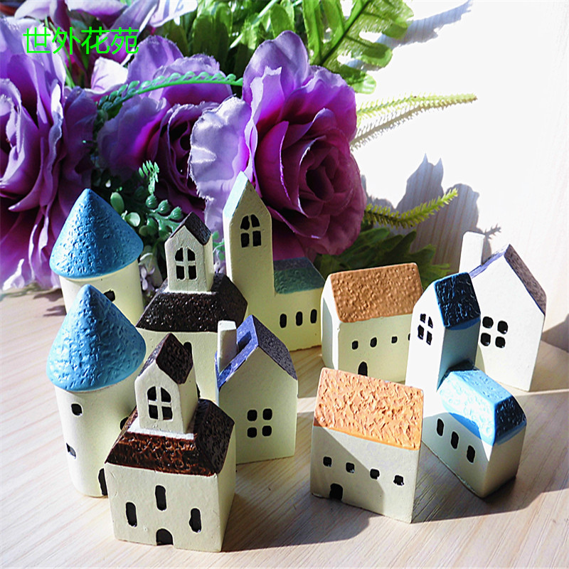 zakka爱情海迷你树脂小房屋家居