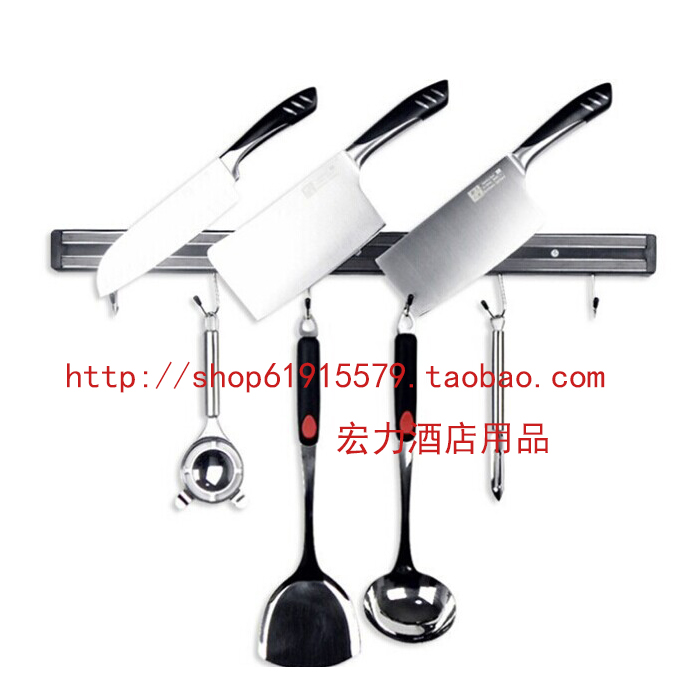 不锈钢磁性磁力刀架磁铁条磁吸壁挂式刀条挂架创意厨房神器 包邮