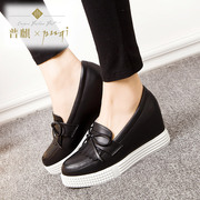 Puqi 2016 winter new Korean fashion high fringed boots flat high boots women's shoes