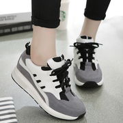 Fall/winter sneakers black and white female Korean version flows increased stealth platform shoes and Korea women's winter running shoe