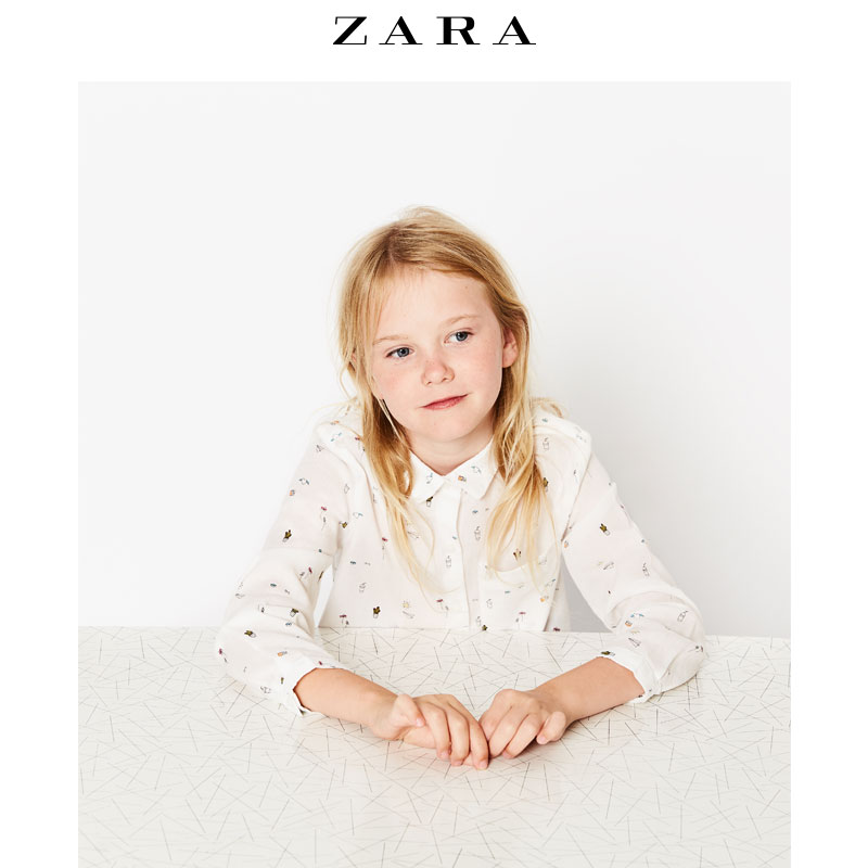 Chemise fille ZARA à manche longue - Ref 2087999 Image 1