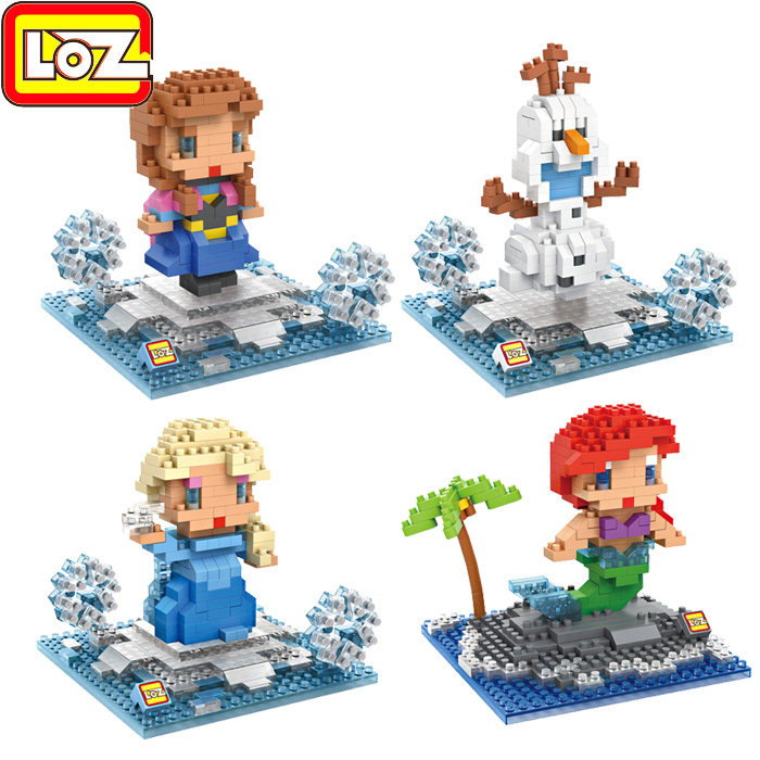 loz俐智新品 雪宝钻石小颗粒玩具 冰雪奇缘公主拼装小颗粒积木