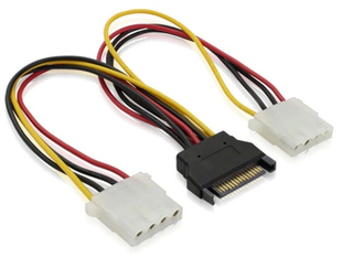 SATA电源一分二 SATA转IDE电源线 15P SATA转大4P IDE电源一转二