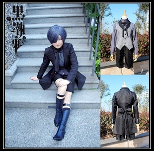 『魂漫轩』黑执事第二季 夏尔 黑版 恶魔装cosplay服装
