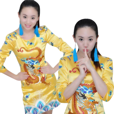 复古龙袍民族风刺绣绣花中式新娘