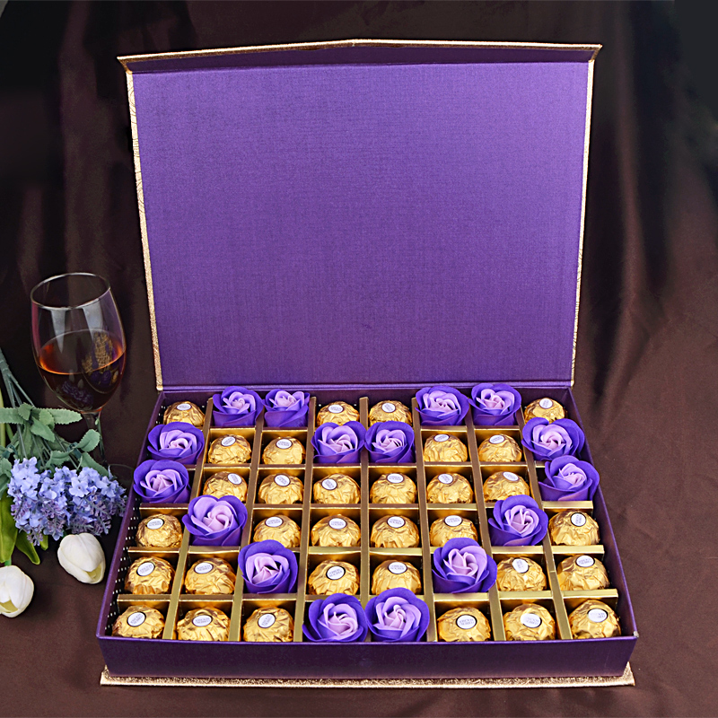 包邮 费列罗礼盒 创意表白巧克力48格 情人节礼物送老公女 零食/坚果/特产 果仁巧克力 原图主图