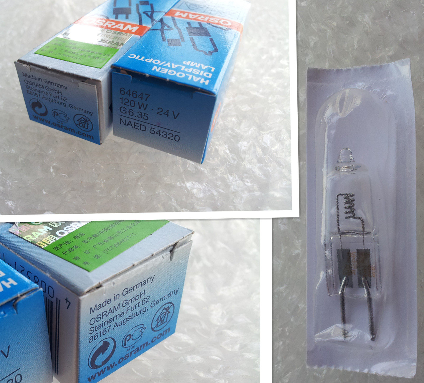 德国原装 正品 欧司朗 64647灯泡24V 120W 手术 无影灯泡假一罚十
