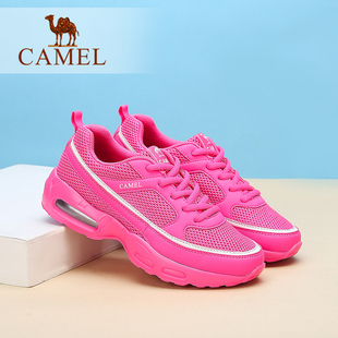 【非卖品】Camel/骆驼女鞋 运动休闲 网布拼太空PU圆头系带中跟